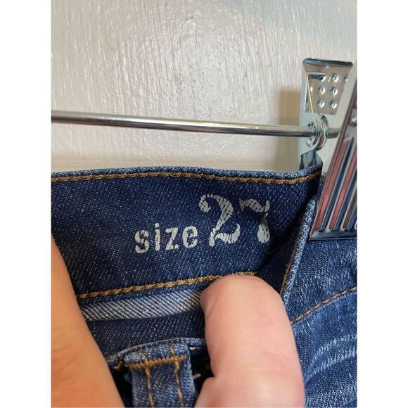 J. Crew Indigo Denim Women's Mid Rise Cut Off Shorts Size 27 - Picture 5 of 11